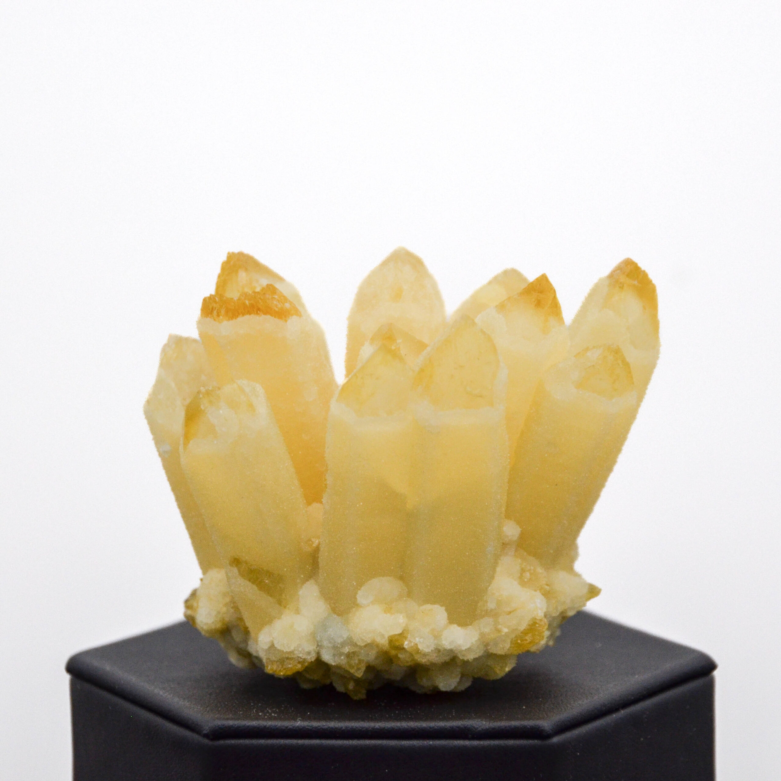 Lab-Created Phantom Ghost Quartz Cluster Frosted Yellow