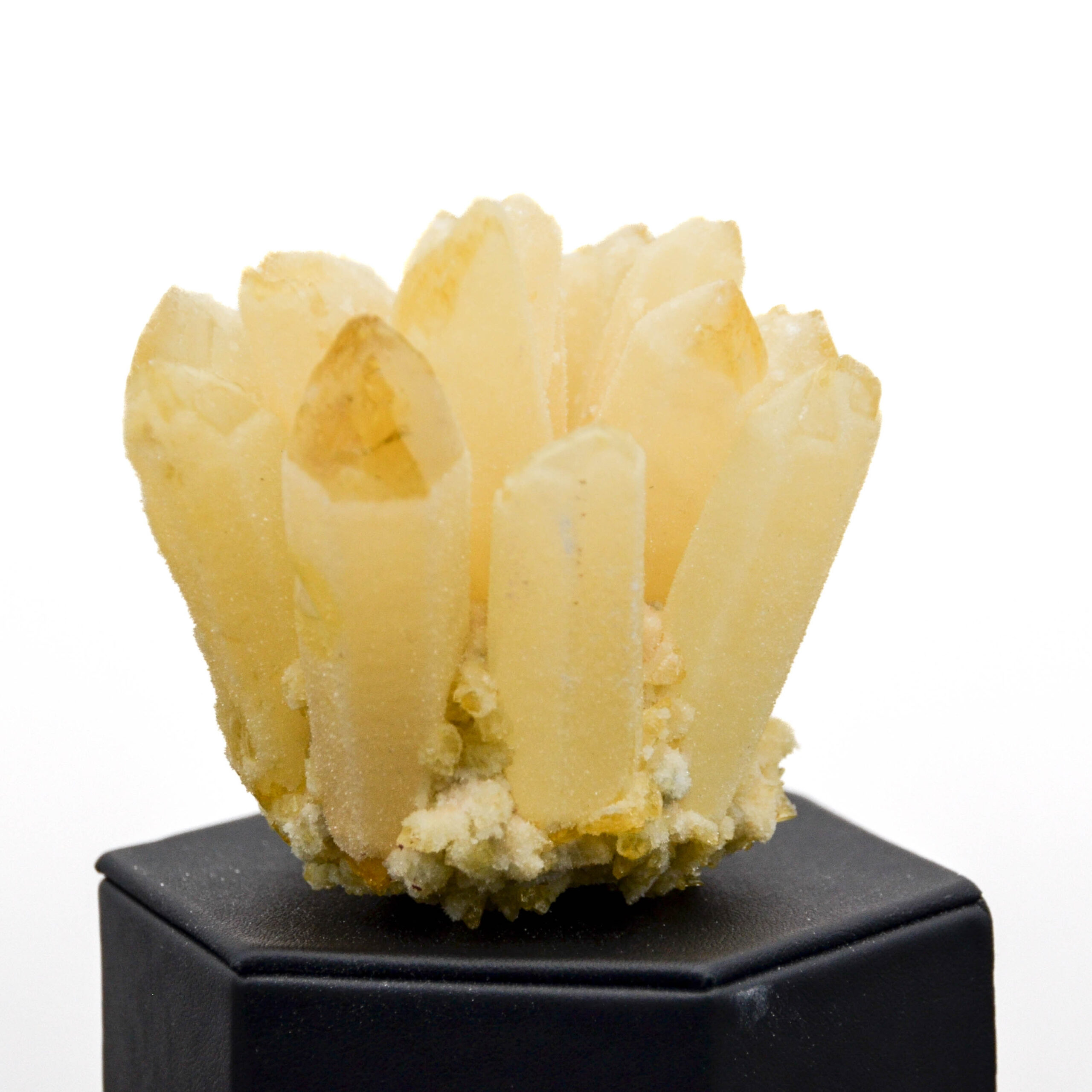 Lab-Created Phantom Ghost Quartz Cluster Frosted Yellow