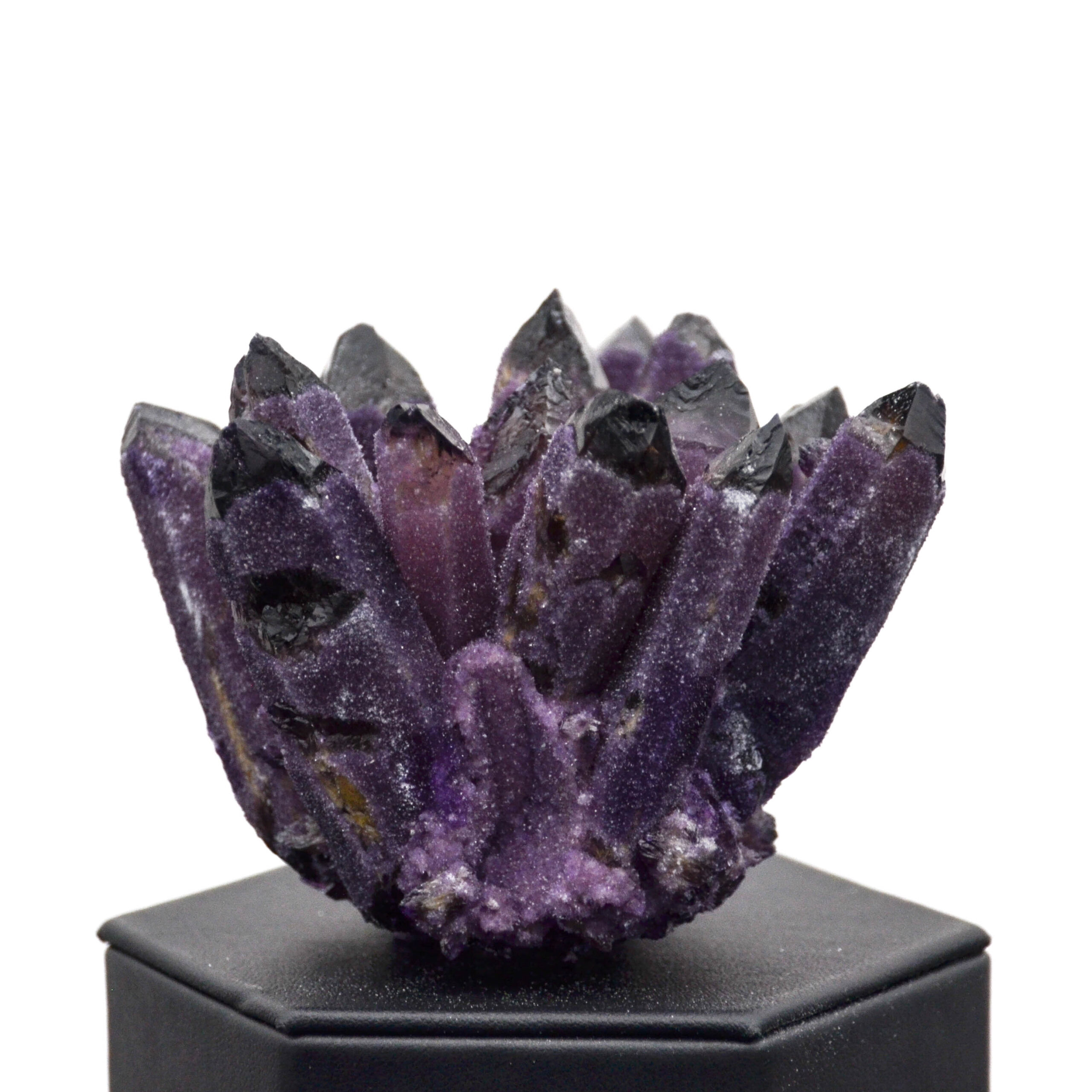 Lab-Created Phantom Ghost Quartz Crystal Cluster Enhanced Purple Amethyst