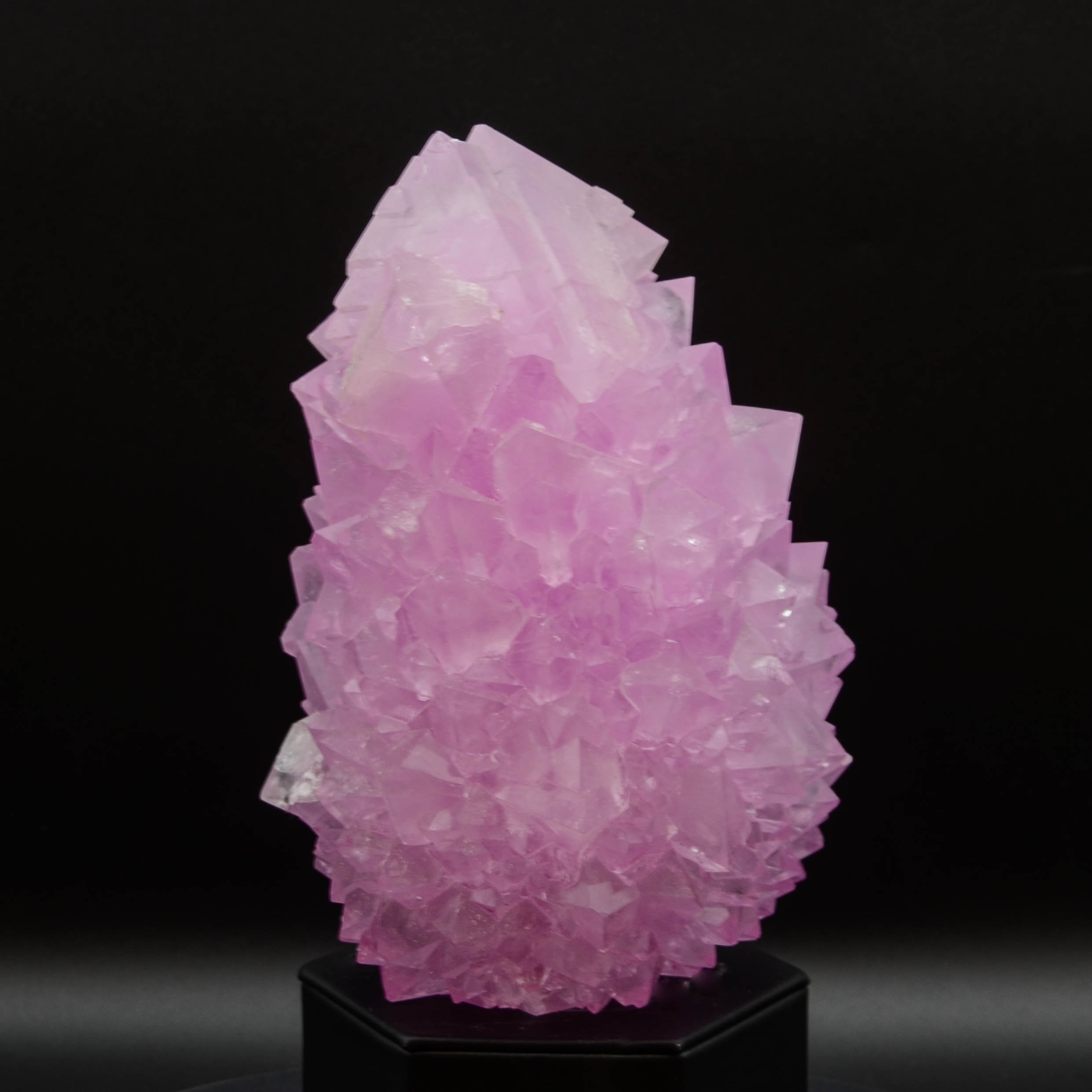 130 mm Lab-Created Alunite Crystal Rose Pink Tower