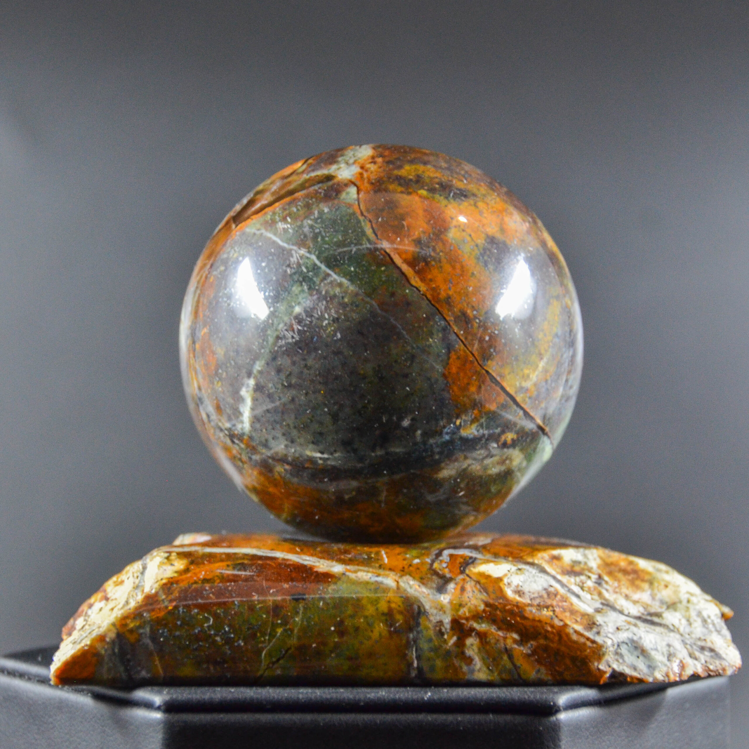 61 mm Opal Polished Sphere with Opal Stand