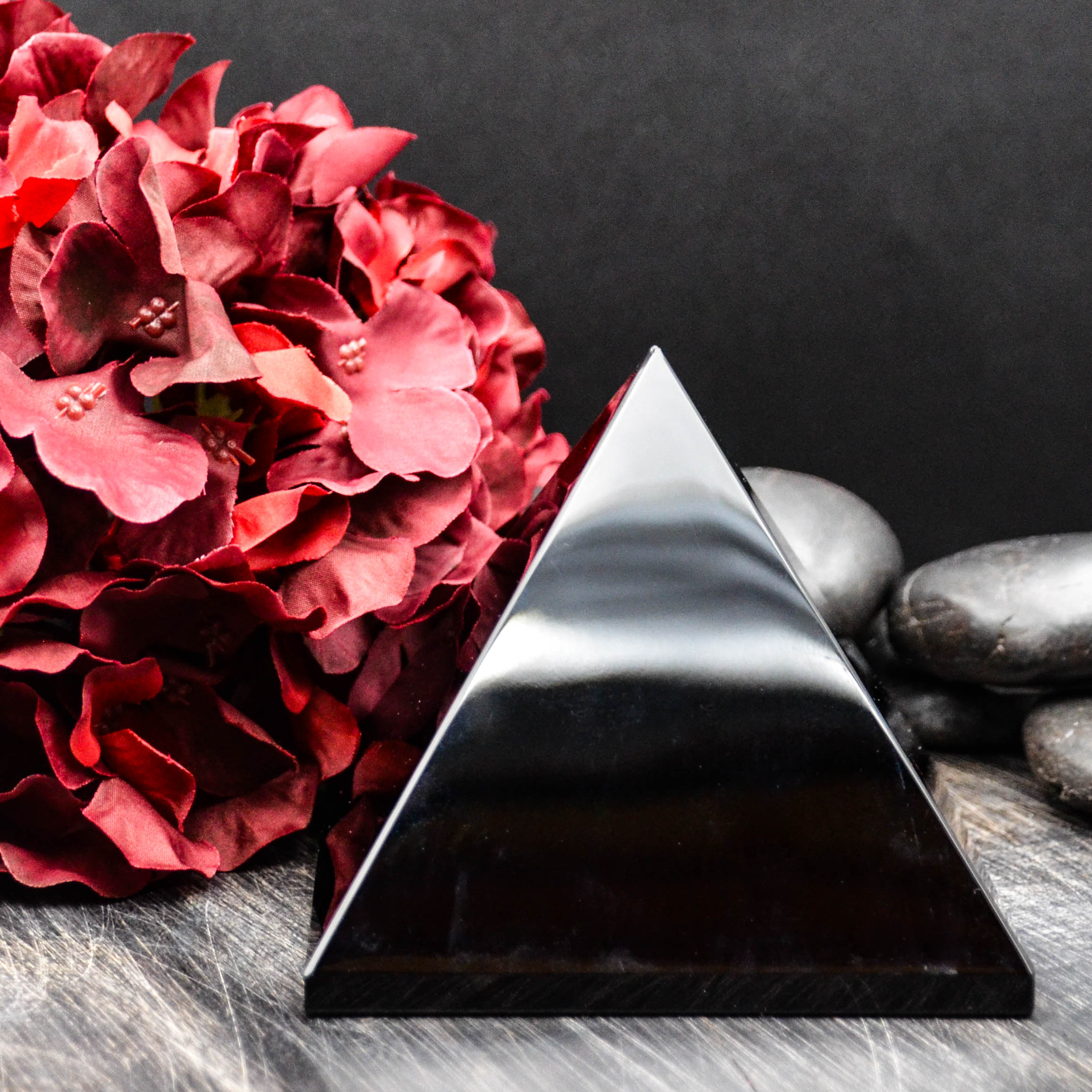 101 mm Black Obsidian Pyramid 1