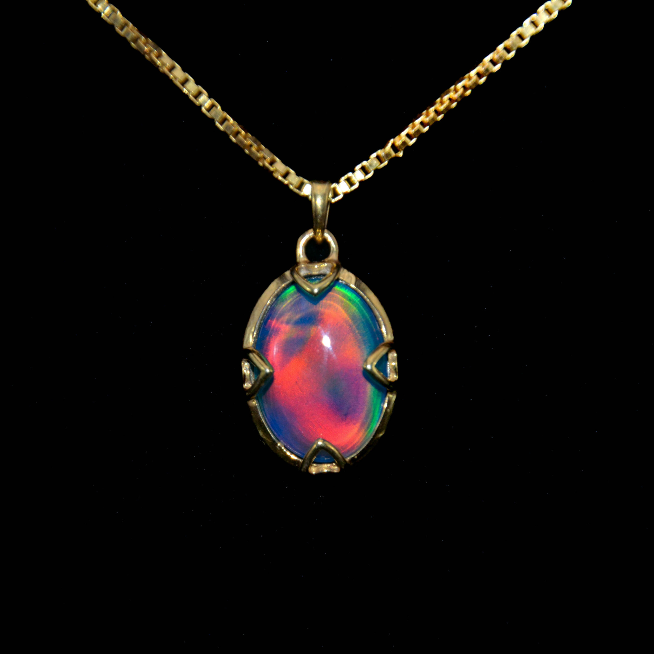 Lab-Created Opal pendant.